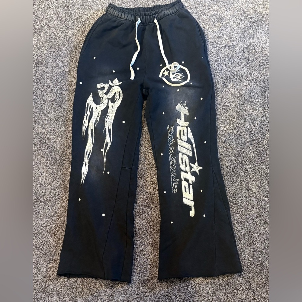 Hellstar Black Graphic Sweatpants